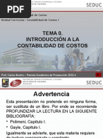 Introduccion A La Contabilidad de Costos