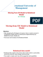 Moving From ER Model To Relational Model