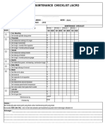 Checklist Maintanace Mesin Jacro 3