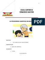 La Discacidad Auditivas en Educacion