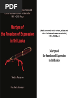 Martyrs of The Freedom of Expression in Sri Lanka - Seetha Ranjanee