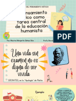 El Pensamiento Crítico Como Tarea Central de La Educación Humanista