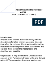 PHY111 Unit and Dimension