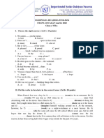 Olimpiada de Limba Engleză ETAPA LOCALĂ 5 Martie 2022 Clasa A VII-a