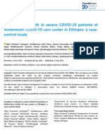 Predictors of Death in Severe COVID 19 Patients at Millennium COVID