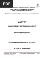 Programme Détaillé Master Marketing Management