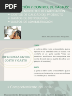 Gastos Indirectos de Fabricación Costos de Calidad Del Producto Gastos de Distribución Gastos de Administración