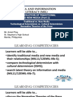 Media and Information Literacy (Mil) : The Evolution of Traditional To New Media (Part 1)