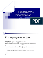 Java Creacion de Programa