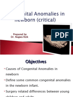 Congenital Anomalies in Newborn (Critical)