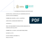 Actividad 3. Establecimiento de Relaciones Mediante Una Comunicación de Apoyo