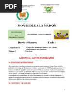 1C Maths Leçon 15 SUITES NUMERIQUES