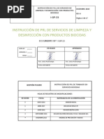 Instrucción de PRL de Servicios de Limpieza Y Desinfección Con Productos Biocidas