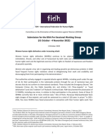 Fidh - Cedaw 85th Pre-Sessional Working Group - Thailand - October 2022