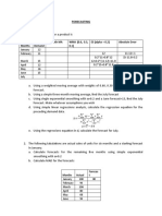 FORECASTING Problem Set