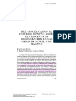 ANGEL CAIDO ENFERMO MENTAL Degeneracion MOREL MAGNAN Huertas y Peset Asclepio 38 1986