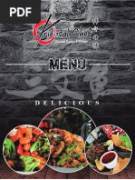 Menu Oriental Chef 2021