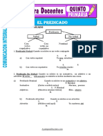 Fichas de El Predicado para Quinto de Primaria