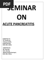 Seminar On Acute Pancreatitis