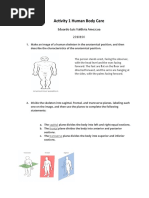 Activity 1 Human Body Care