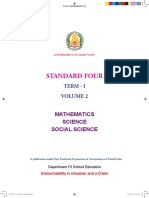 Namma Kalvi 4th Maths, Science and Social Science Book EM Term 1