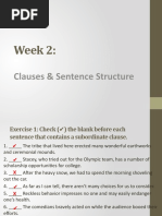 1A Sentence Building Key - Week 2