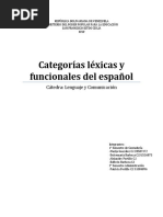 Objetivo #2 Categorias Lexicas y Funcionales Del Español