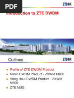 Introduction To Zte DWDM Jakes4t3t201516omszte Dwdmzte Corporation ZXWM