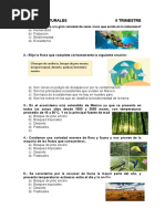 Exámen 2 Trimestre de Naturales, Geografía e Historia