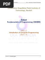 FOP Unit-1 Part-2 (Introduction To Computer Programming)