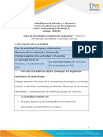 Tarea 3 - Antropología Psicológica y Psicología Cultural.