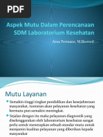 5.aspek Mutu Dalam Perencanaan SDM Laboratorium Kesehatan