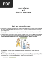 Lung Volumes Alveolar Ventilation