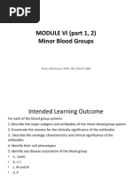 10 MODULE VI (Part 1,2,3) Minor Blood Group Systems