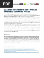 CSO Takeaways From Complimentarity Study CSDDD and UN Treaty