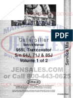 Caterpillar Traxcavator Service Manual CT S 955ltx64j