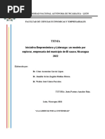 Iniciativa Emprendedora y Liderazgo Un Modelo Por Explorar, Empresaria Del Municipio El Sauce Nicaragua 2022 (Final)