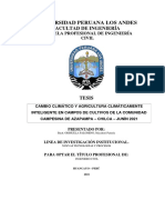 Cambio Climático y Agricultura Climáticamente Inteligente en Campos de Cultivos de La Comunidad Campesina de Azapampa - Chilca - Junín 2021