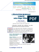 L'éducation Musicale Vivante Selon Edgar Willems