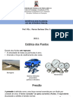 2 - ESTÁTICA DOS FLUIDOS - Lei de Stevin e Pascal