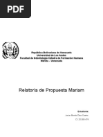 Relatoria Propuesta de Mariam