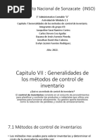 CAPITULO 7 Generalidades de Los Metodos de Control de Inventario