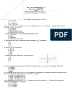 Pre-Test Mathematics 8