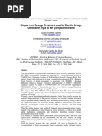 Biogas From Sewage Treatment Used To Electric Energy Generation, by A 30 KW (ISO) Microturbine