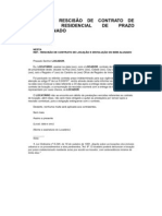 Carta de Rescisão de Contrato de Locação Residencial de Prazo Indeterminado