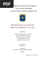 Métodos de Evaluación de Impacto Ambiental y Ley 27446