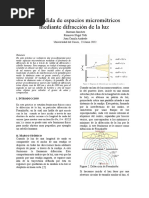 Difracción de La Luz Espacios Micrométricos