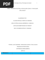 Tarea - Diferencias Entre La Psicología Clínica y Psicología de La Salud