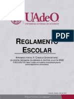 Reglamento Escolar de La Universidad Autonoma de Occidente