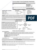 Material Safety Data Sheet For Odorized Propane: 1. Chemical Product and Company Identification